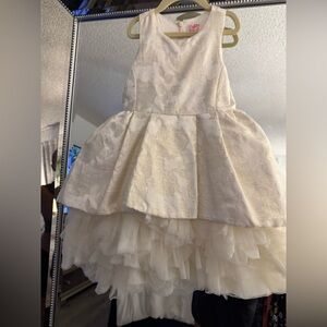 Elegant White Kids Formal Dress
